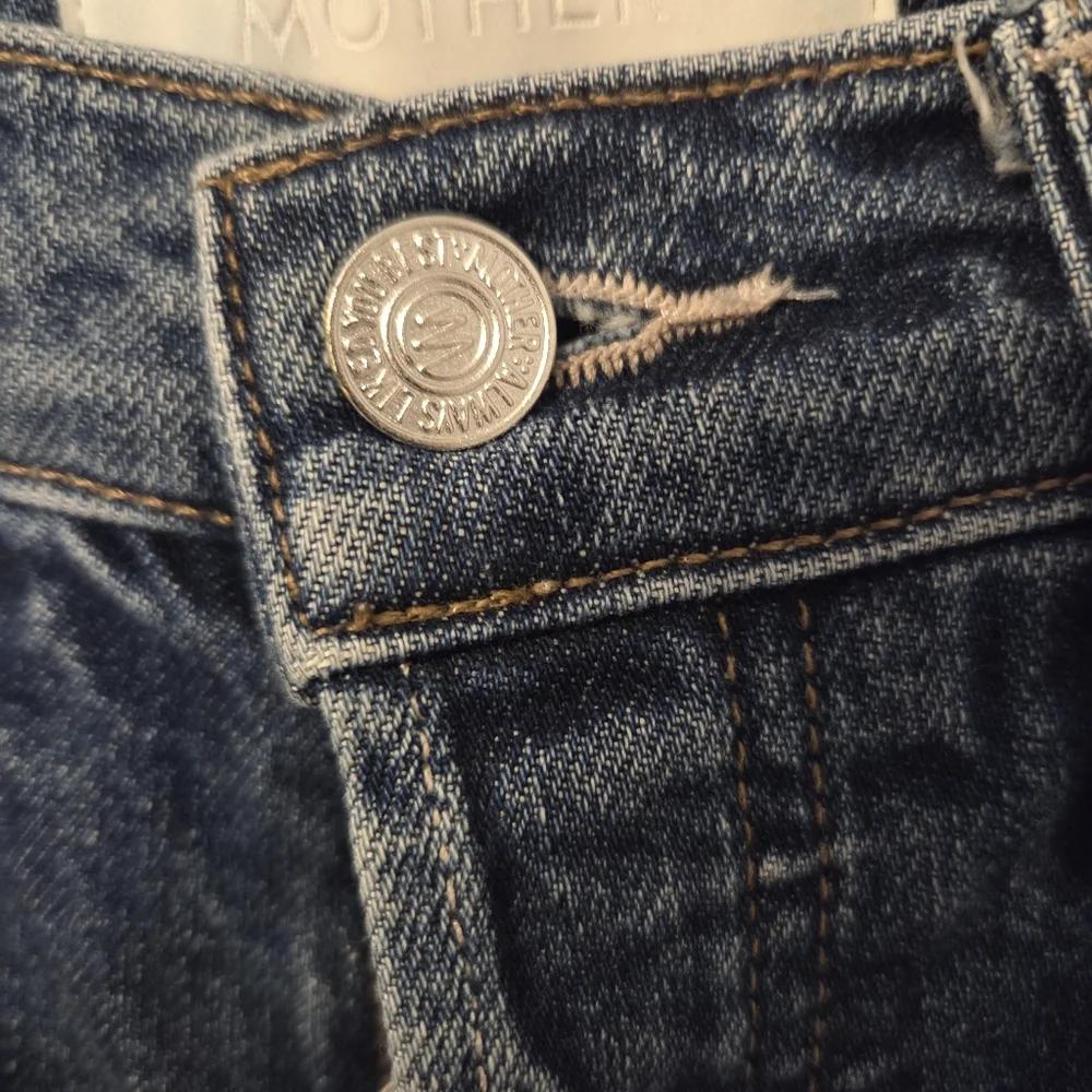 Mother Women's The Tomcat Roller Painfully Obvious Wide Leg Denim Jeans Sz 25 - Picture 5 of 10
